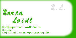 marta loidl business card