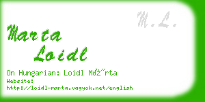 marta loidl business card